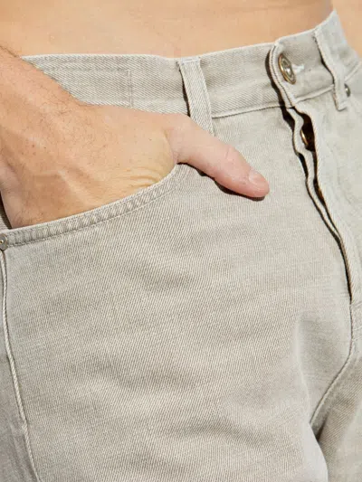 Eleventy Light Grey Buttoned Jeans In Gray