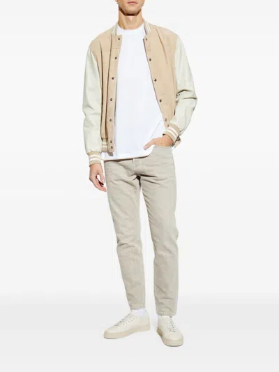 Eleventy Light Grey Buttoned Jeans In Gray