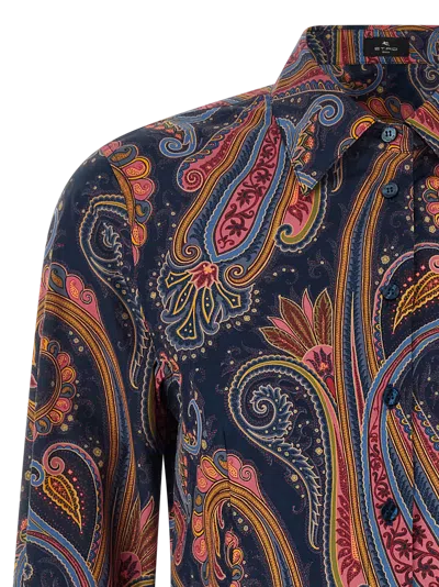 Etro Paisley-patterned Cotton Blouse In Multi