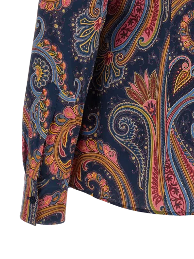 Etro Paisley-patterned Cotton Blouse In Multi