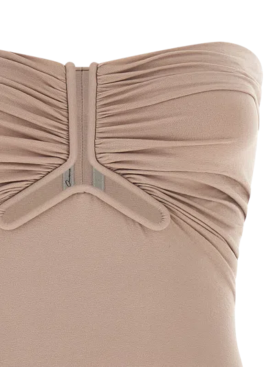 Rick Owens Pink Solid Strapless Top In Pink