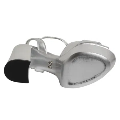 Dolce & Gabbana Logo-detailed Platform Platform Sandal In Silver