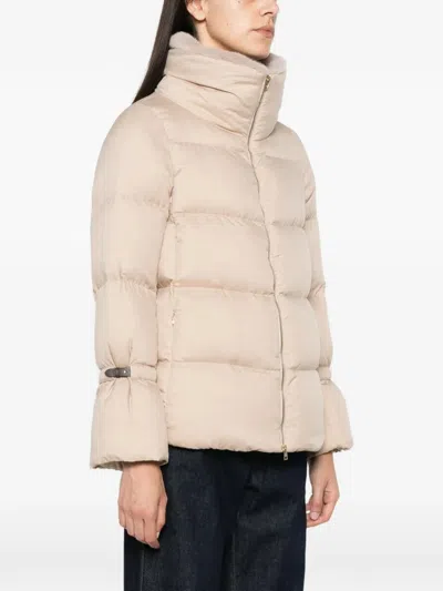 Herno Quilted Down-filled Down Jacket In Neutral