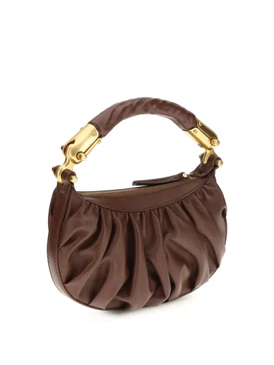 Balmain Top Handle Bag In Brown