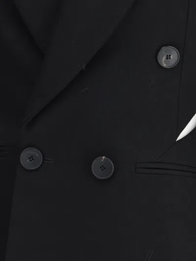 Givenchy Double-breasted Wool Blazer In Black