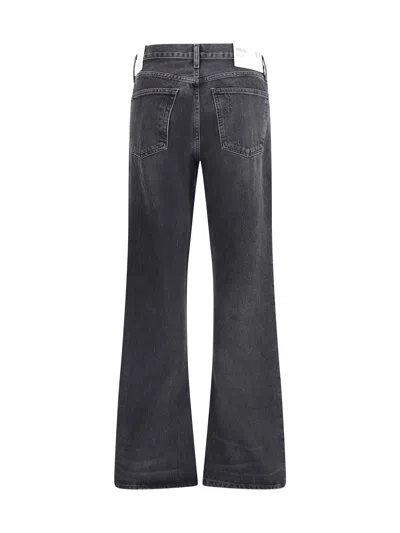 Agolde Mid-rise Kick Boot Jeans In Black