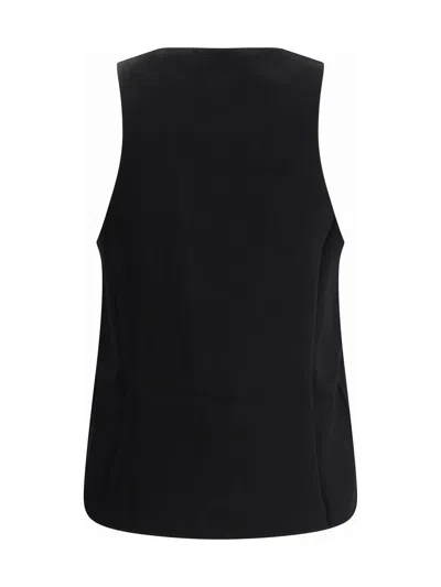 Sa Su Phi Silk-blend Tank Top In Black