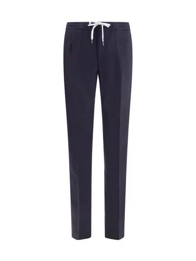 Pt Torino Drawstring Elasticated-waist Trousers In Blue