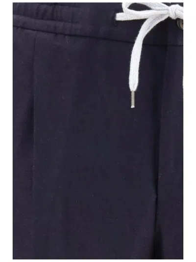 Pt Torino Drawstring Elasticated-waist Trousers In Blue