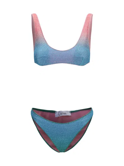 Oseree Blue Polyamide Bikini In Blue