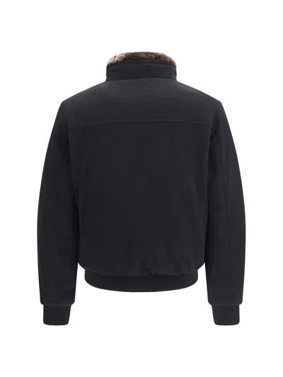 Moorer Beautiful Cashmere And Silk Bomber Jackets In Black