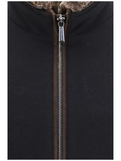 Moorer Beautiful Cashmere And Silk Bomber Jackets In Black