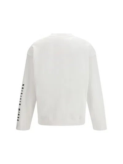 Diesel Logo-printed Cotton Sweatshirt In White