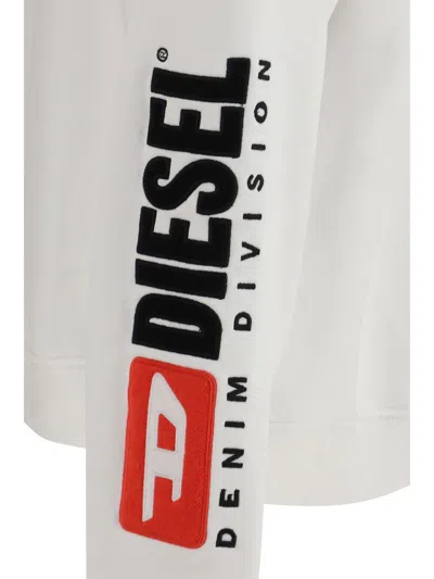 Diesel Logo-printed Cotton Sweatshirt In White