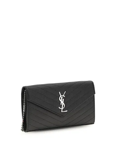 Saint Laurent Chain Wallet In Black