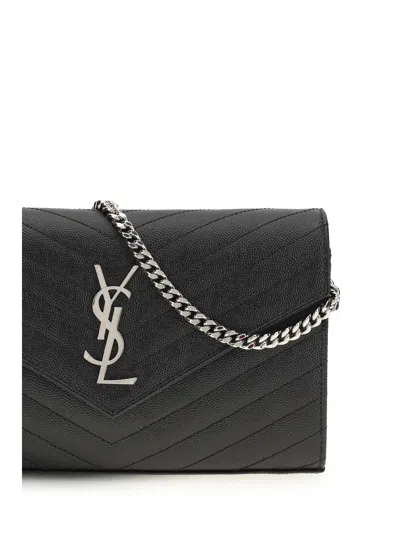 Saint Laurent Chain Wallet In Black