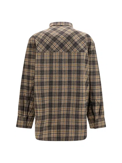 Rohe Check-patterned Pocket Shirt In Brown
