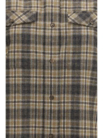 Rohe Check-patterned Pocket Shirt In Brown