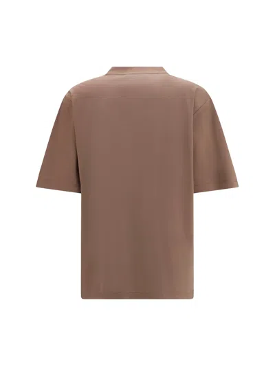 Rohe Oversized Cotton-modal-silk Blend T-shirt In Brown