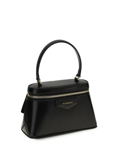 Givenchy Vanity Antigona Leather Handbag With Lettering Logo On The Front In Black