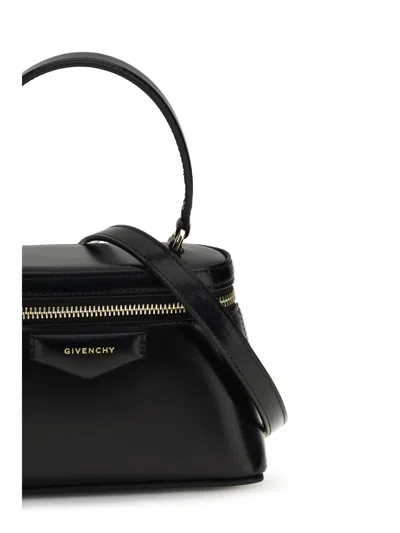 Givenchy Vanity Antigona Leather Handbag With Lettering Logo On The Front In Black