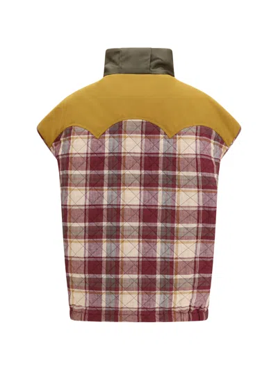 Marbell Red Polyamide Sleveless Jacket In Multi