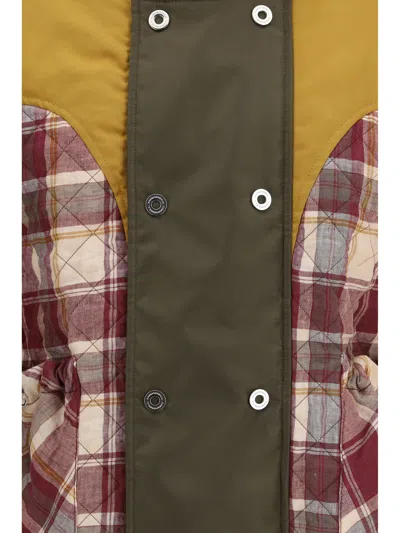 Marbell Red Polyamide Sleveless Jacket In Multi