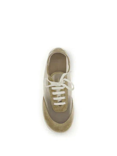 Dear Frances Mesh And Suede Sneaker In Neutral