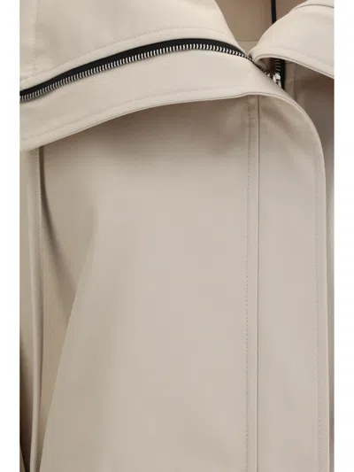 Lardini High-neck With Drawstring Jacket In Neutral