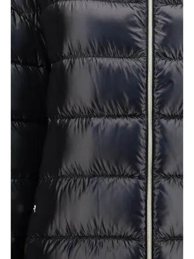 Herno Quilted Midi Down Jacket In Black
