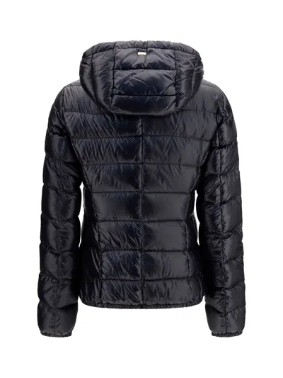Herno Black Polyamide Full-length Jacket In Black