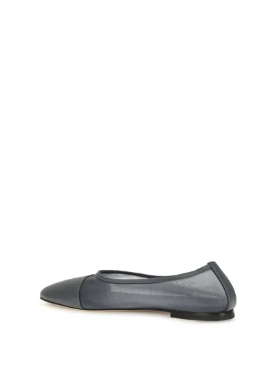 Dear Frances Gala Mesh-panel Ballet Flats In Gray