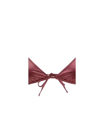Kristina Ti Bordeaux Polyamide Bikini In Brown
