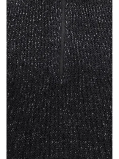 Laminar Half-zip Wool-blend Sweater In Black