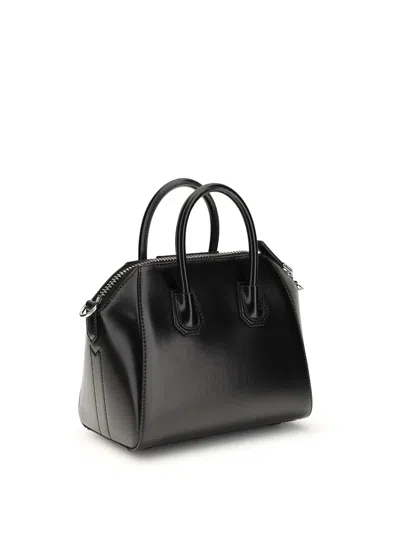 Givenchy Structured Leather Top Handle Bag In Black