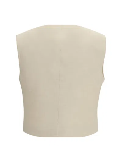 P.a.r.o.s.h . Sleeveless Gold-button Wool Vest In Multi