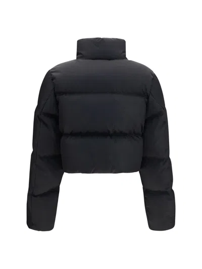Prada Re-nylon With Goose Down Down Jacket In Black