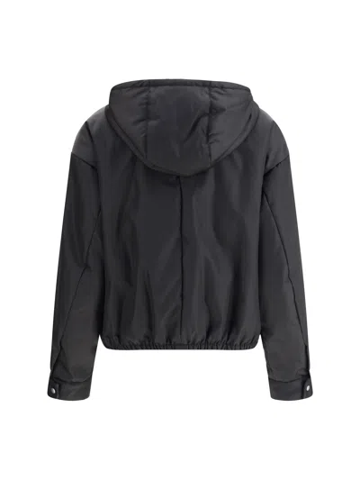 Prada Re-nylon Recycled Polyamide Down Jacket In Black