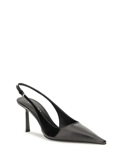Prada Pointed-toe Leather Slingback Slingback Pump In Nero