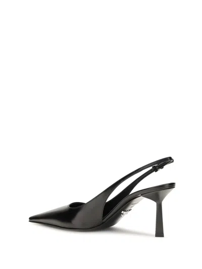 Prada Pointed-toe Leather Slingback Slingback Pump In Nero