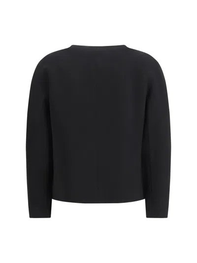 Max Mara Studio Boxy Cady Blazer In Black
