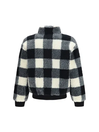 Givenchy Wool-blend Check-pattern Fleece Jacket In Blue