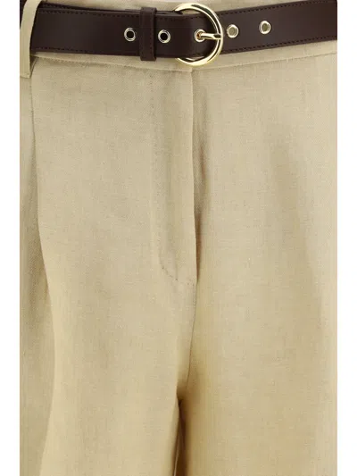 Max Mara Studio Trousers In Beige