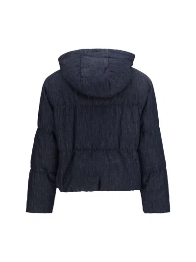 Brunello Cucinelli Blue Cotton Shell Jacket In Navy