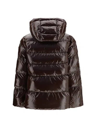 Pinko Eleodoro Down Jacket In Brown