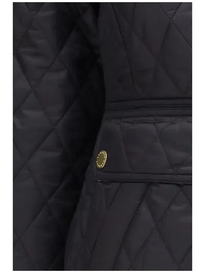Barbour Quilted Diamond-pattern Puffer Jacket In Black