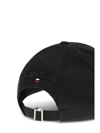 Moncler L20913b000210u618 Tricolour Logo Baseball Cap In Black