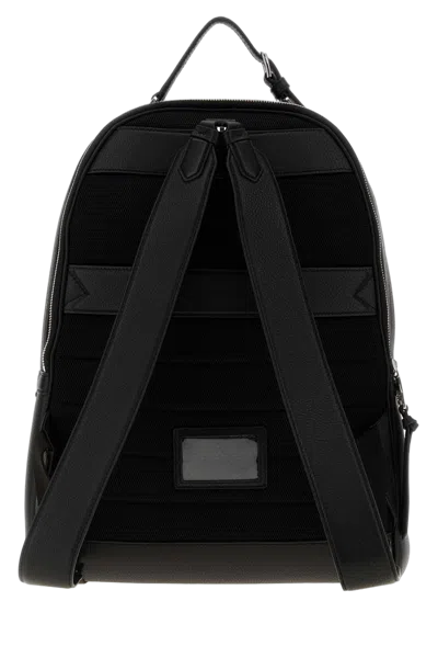 Dolce & Gabbana Pebbled Calf Backpack In Black