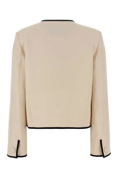 Valentino Garavani Solid Blazer In Neutral