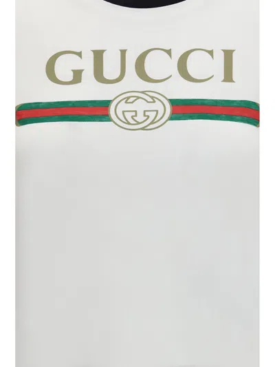 Gucci Web T-shirt In White